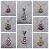 CZ Stone Colorful Pendant for Women Wedding Engagement