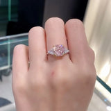 Pink Cubic Zircon Stone Wedding Jewelry for Women CC1665