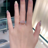 Pink Cubic Zircon Stone Wedding Jewelry for Women CC1665
