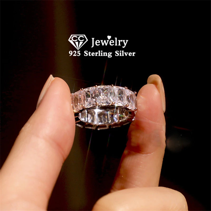 Rectangle Rhinestone Ring for Bridal Wedding CC3130