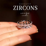 Rectangle Rhinestone Ring for Bridal Wedding CC3130