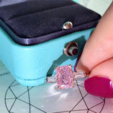 Pink AAAAA Shine Stone Romantic Engagement Wedding Ring for Women