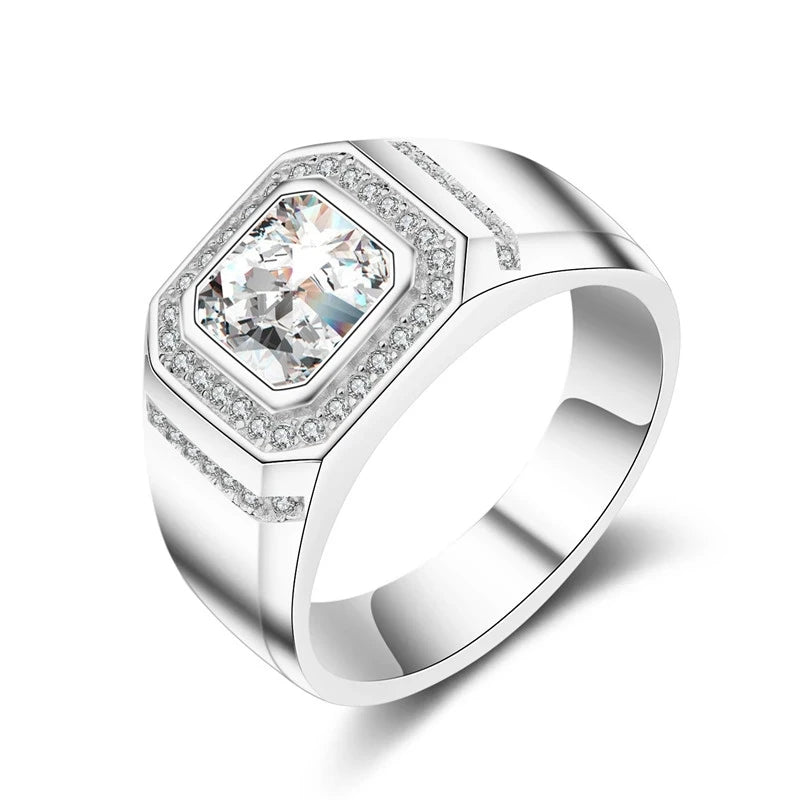 CC Men's Wedding Ring Gentlemen Bridegroom Engagement Party Jewelry CC673