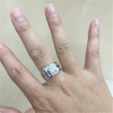 CC Men's Engagement Ringen Bridegroom Wedding Jewelry Love Promise