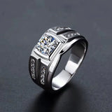 CC Men's Engagement Ringen Bridegroom Wedding Jewelry Love Promise