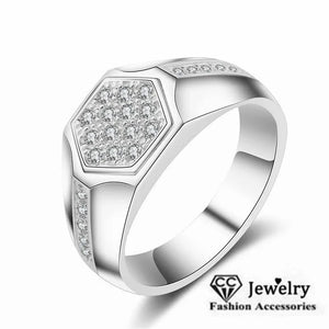 CC Rings For Men Stamp Wedding Jewelry Engagement Hombre Ring