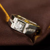 Men's Wedding Engagement Ring Fine Jewelry Love Promise Drop Couple Accessories