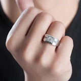 Men's Wedding Engagement Ring Fine Jewelry Love Promise Drop Couple Accessories