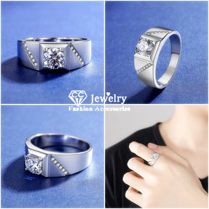 CC Rings For Men Plated Wedding Jewelry Classic Gentleman Couple Promise Ring