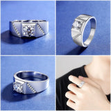 CC Rings For Men Plated Wedding Jewelry Classic Gentleman Couple Promise Ring
