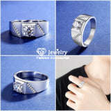 CC Rings For Men Plated Wedding Jewelry Classic Gentleman Couple Promise Ring
