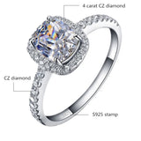 CC Wedding Engagement Ring Bridal Jewelry Anillos CC595