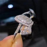 Square Engagement Party Ring Fine Jewelry for Women