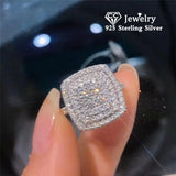 Square Engagement Party Ring Fine Jewelry for Women
