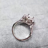 Flower Shape Bridal Wedding Engagement Ring Plated Bijoux CC721