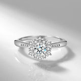 Silver CZ Snowflakes Bridal Wedding Ring CC1621