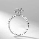 Silver CZ Snowflakes Bridal Wedding Ring CC1621