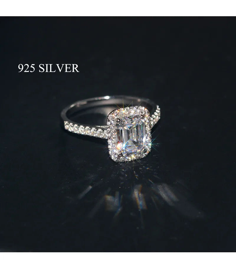 CZ Silver Engagement Ring Wedding Bridal Jewelry CC3123