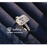 CZ Silver Engagement Ring Wedding Bridal Jewelry CC3123