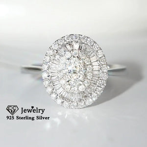 Sterling Silver CZ Rings for Women Bridal Wedding Jewelry CC1627