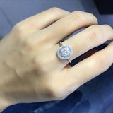 Sterling Silver CZ Rings for Women Bridal Wedding Jewelry CC1627