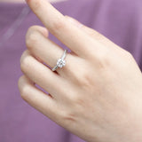 Sterling Silver Zirconia Ring Bridal Wedding Fine Jewelry