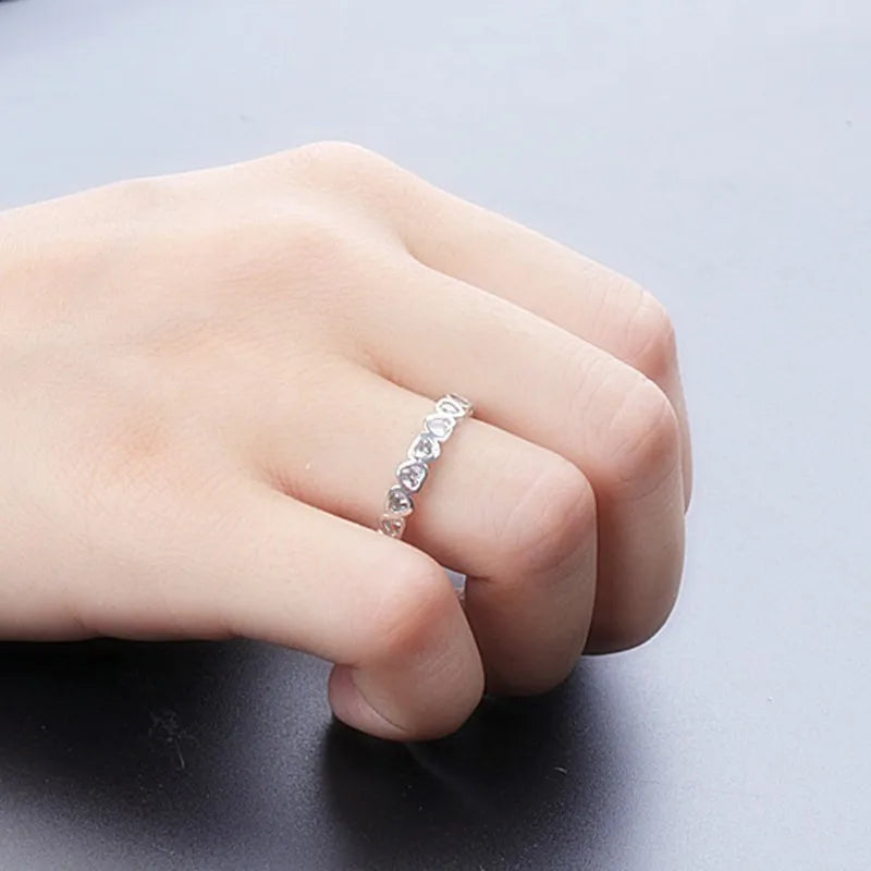 Vintage Heart To Heart Blackened Oxidation Ring