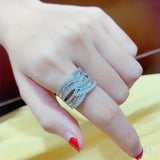 CZ Wedding Ring Set for Women Men Bridal Jewelry CC3198