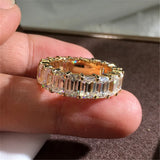 Sterling Plated CZ Wedding Engagement Ring Index Finger CC3130