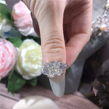 CC Rings Women Plated Shine Pink/Yellow Cubic Zircon Wedding Engagement Fine Jew