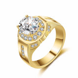 CC Egg Shape Wedding Ring for Men Business Love Promise Engagement Party
