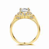 CC Egg Shape Wedding Ring for Men Business Love Promise Engagement Party