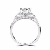 CC Egg Shape Wedding Ring for Men Business Love Promise Engagement Party