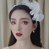 Flower Shape Headpiece Wedding Hairband Bridal Headdress FO36