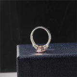 Romantic Pink CZ Stone Princess Engagement Wedding Ring for Women CC1663