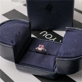 Romantic Pink CZ Stone Princess Engagement Wedding Ring for Women CC1663