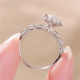 Heart Rings CZ Stone Wedding Love Jewelry CC1386