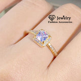 Romantic Yellow Princess Wedding Engagement Ring