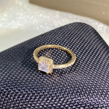 Romantic Yellow Princess Wedding Engagement Ring