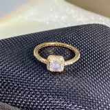 Romantic Yellow Princess Wedding Engagement Ring