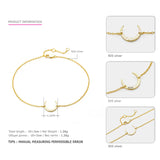 Moon Adjustable Charm Bracelet Stainless Steel CCB053