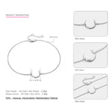 Moon Adjustable Charm Bracelet Stainless Steel CCB053