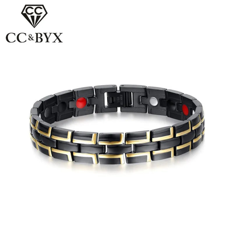 Men's Stainless Steel Titanium Magnet Bracelet SBRM-011