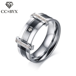 Stainless Steel Couple Rings Romantic Wedding Party Gift CC1282