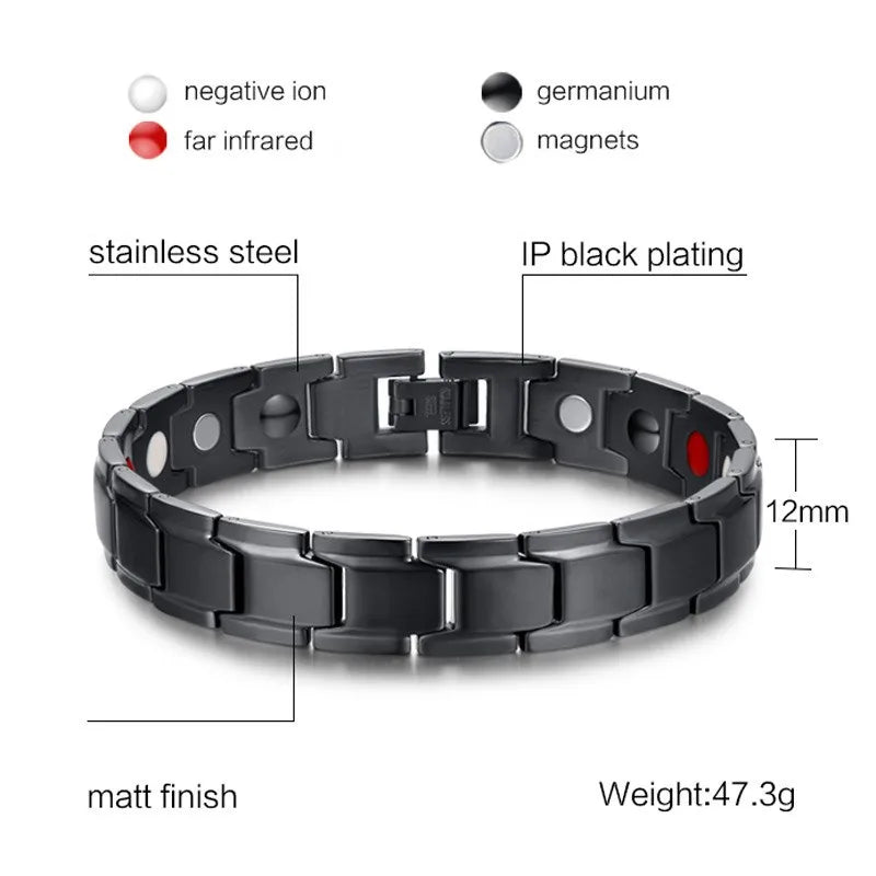 Vintage Stainless Steel Magnet Bracelet for Men SBRM-009