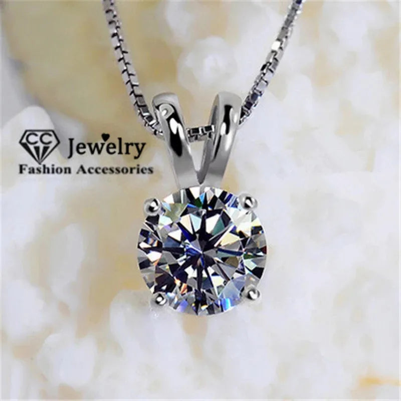 CC Sterling CZ Stone Bridal Wedding Necklace CCN002