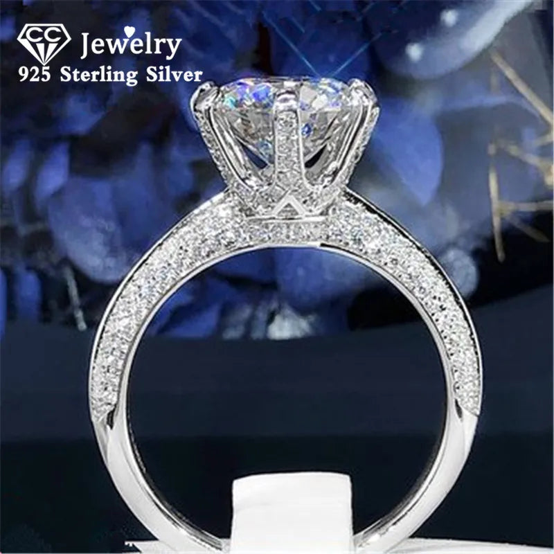 Sterling Silver Rings Women Wedding Engagement Fine Jewelry CC1628