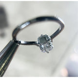 Plated Cubic Zirconia Stone Wedding Engagement Ring for Women