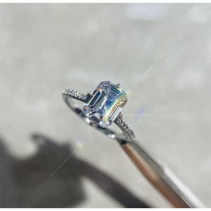 Plated Cubic Zirconia Stone Wedding Engagement Ring for Women