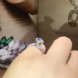 Sterling Silver Zirconia Bridal Wedding Ring CC1628